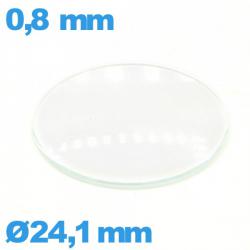 Verre 24,1 mm bombé circulaire montre verre minéral