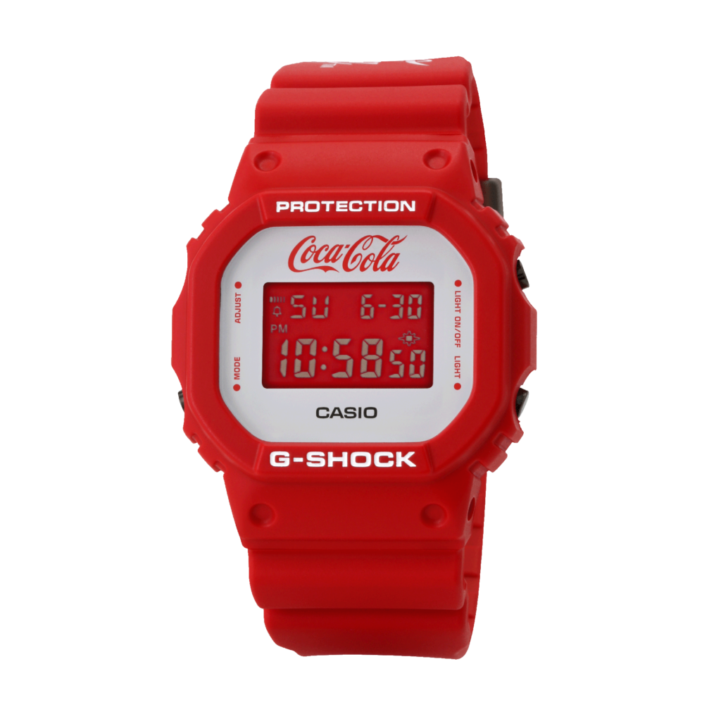 Face avant de la montre G-Shock Coca-Cola Rouge
