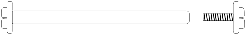 Schéma barre à rivet vis