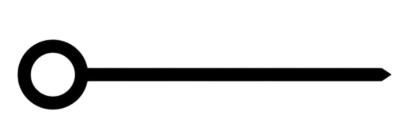 Schéma d’aiguille de montre bâton