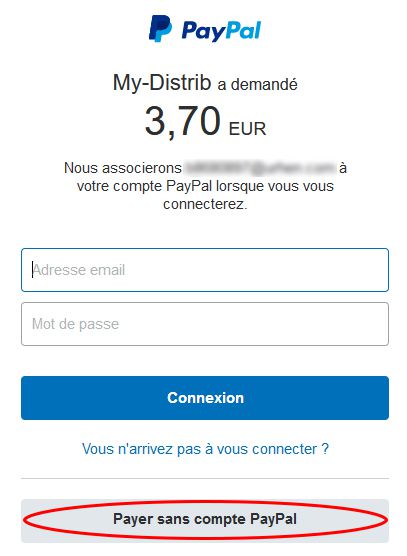 Lien paiement PayPal